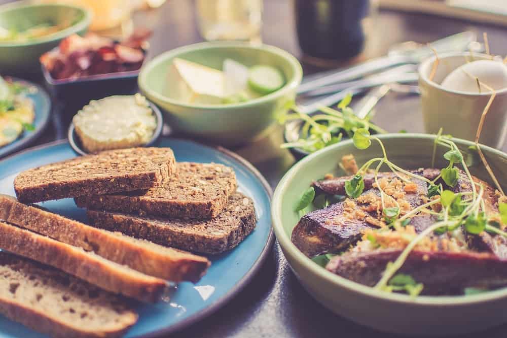 bread on a plate